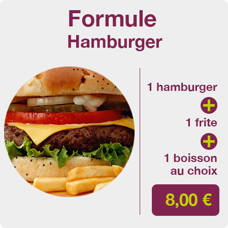 formule hamburger